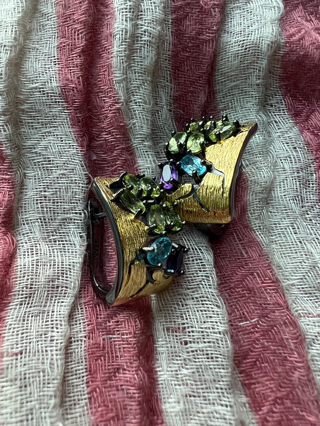 Multi Gemstone Pure 925 Silver Baalis