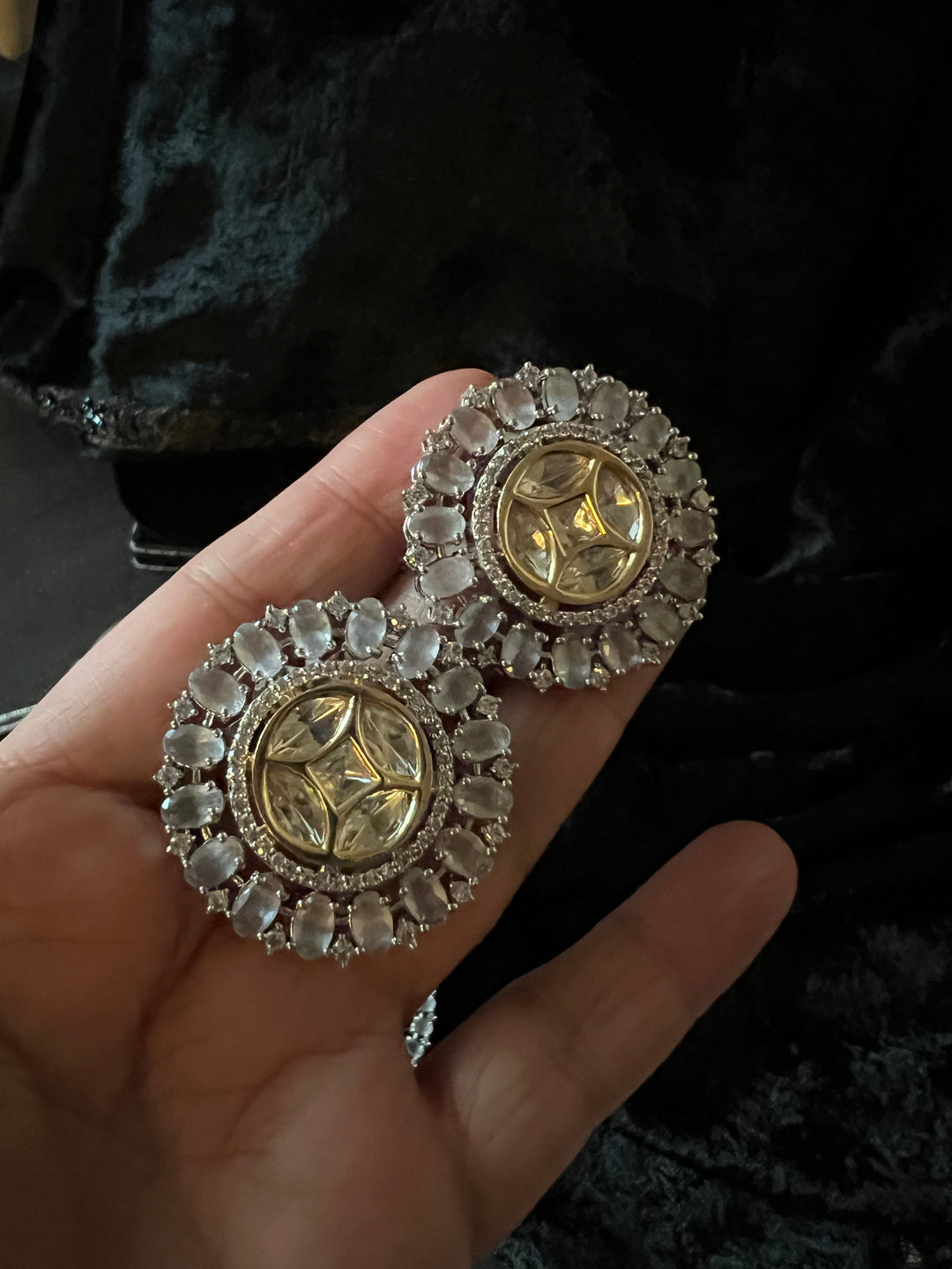 Victorian Kundan Choker Necklace with Earrings