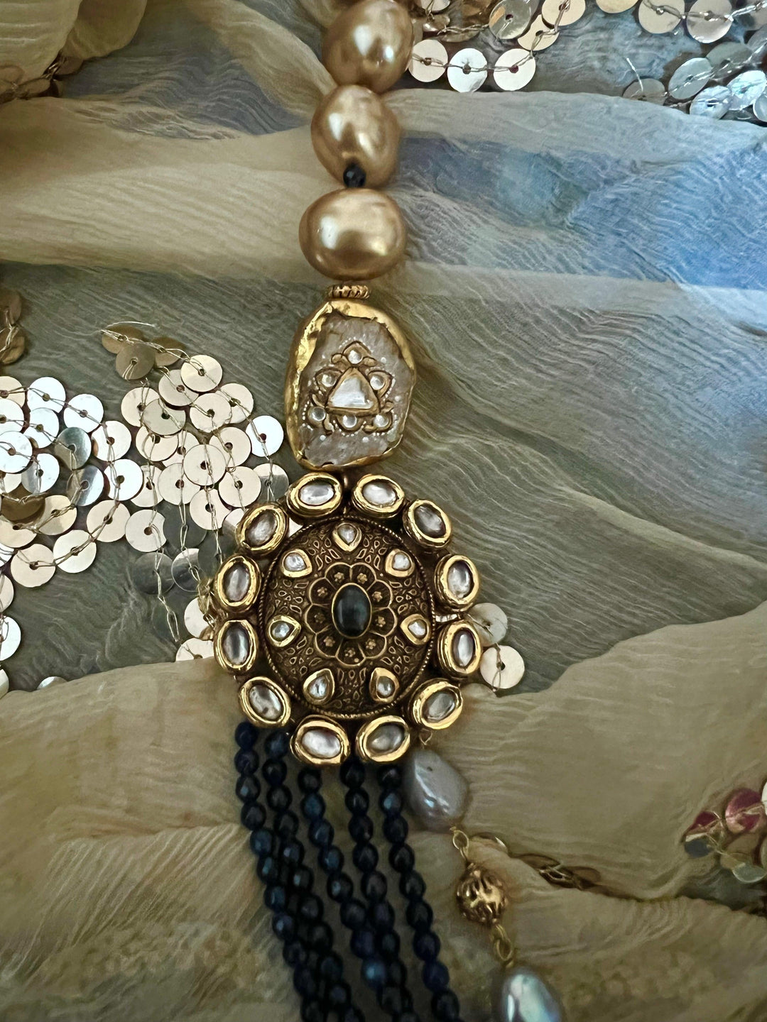 Premium Jade and Pearls Necklace - SHIVKA