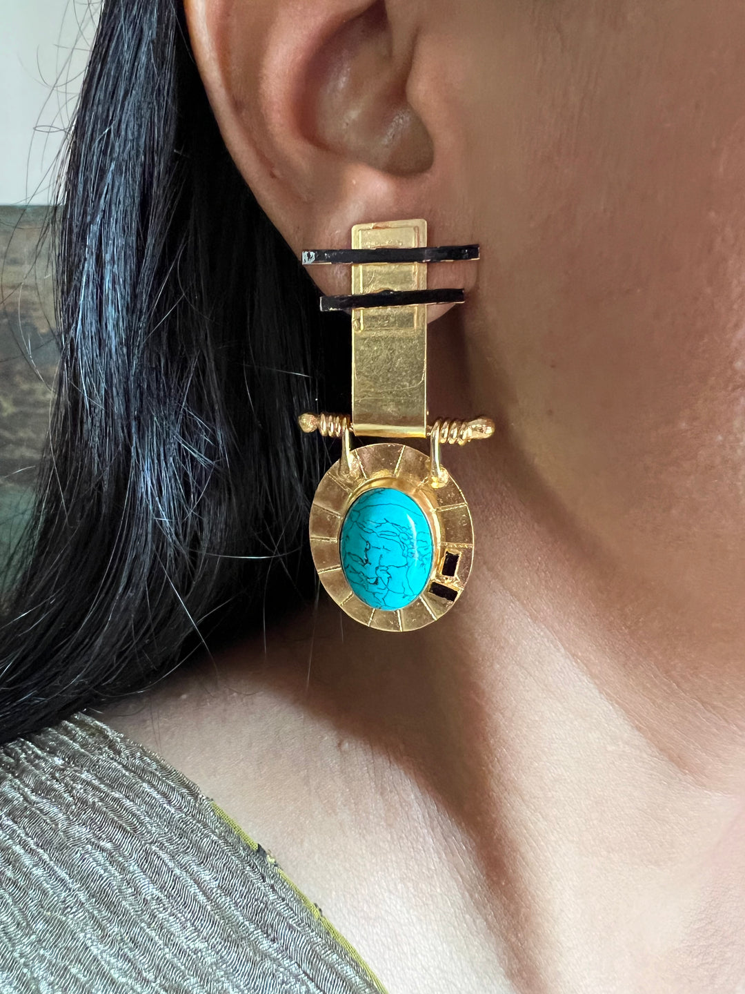 Vintage Stone Earrings