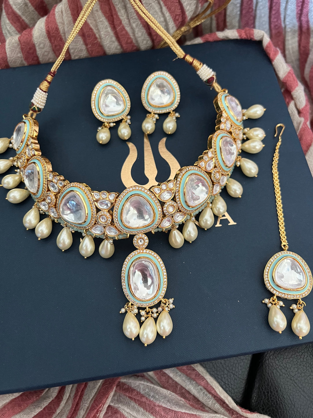 Bridal Kundan Choker with Earrings and Maangtikka