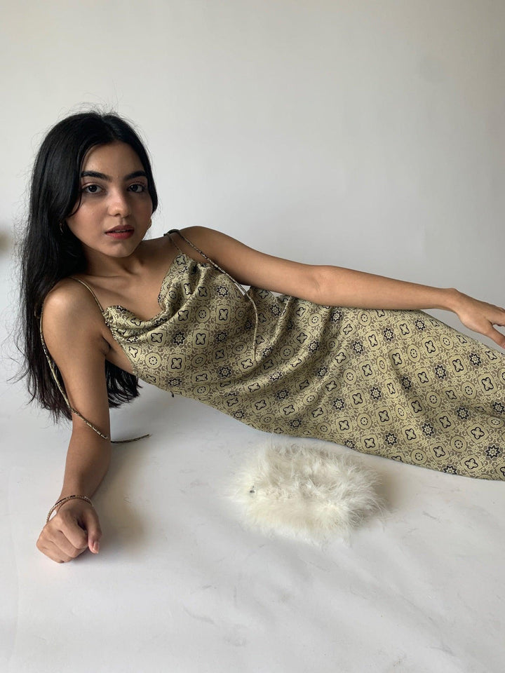 Winter Hazel Cowl Neck Dress - SHIVKA