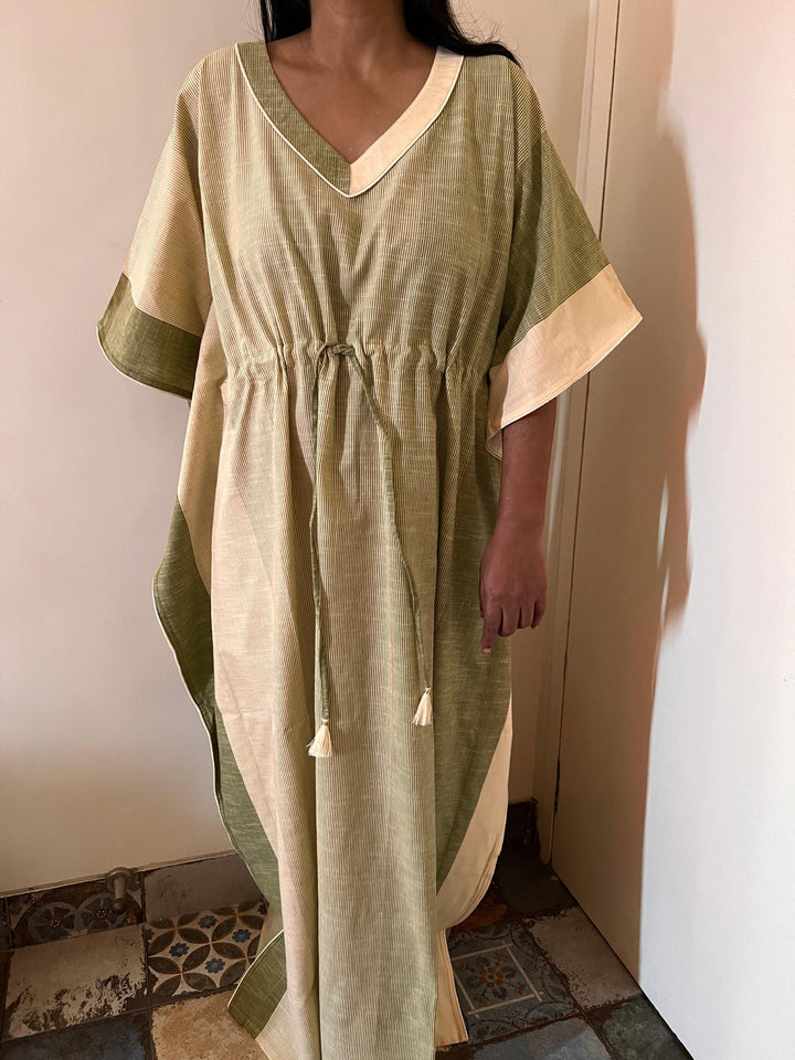 Indian Print Cotton Kaftan - SHIVKA