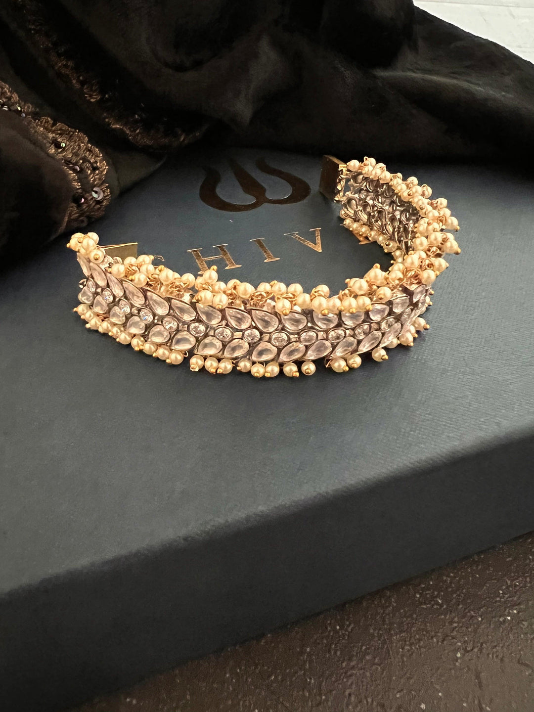 Scintillating Faux Diamond Bracelet - SHIVKA