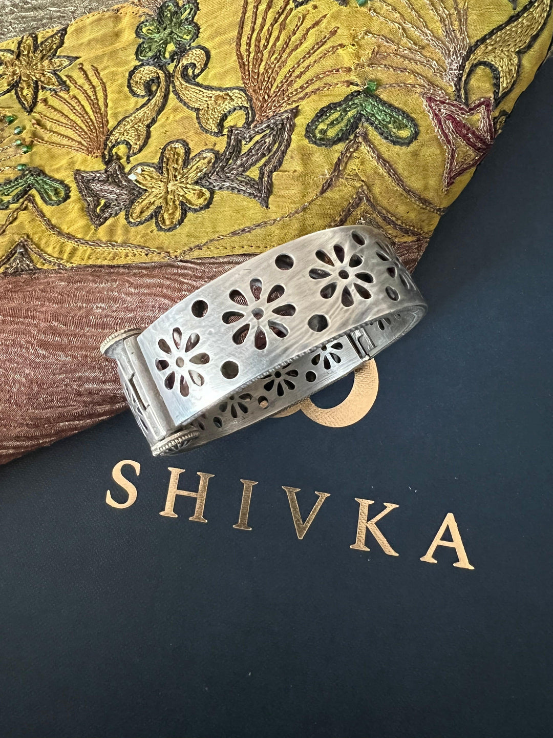 Statement Antique Cutwork Kada - SHIVKA