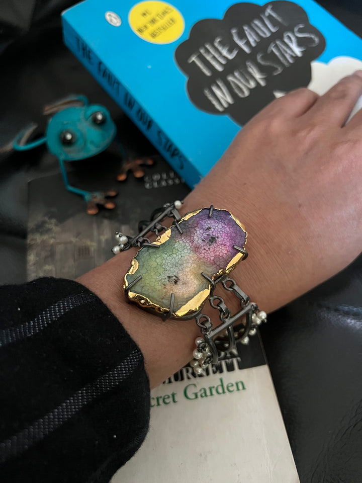 Statement Rainbow Druzy Bracelet