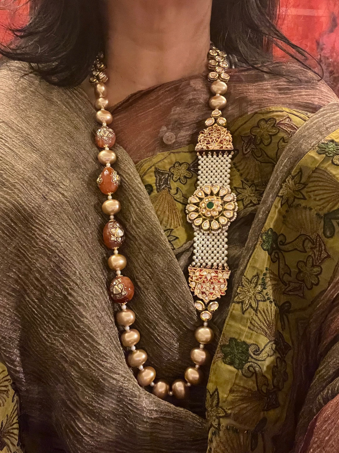 SHIVKA Designer Tanjore Artwork Necklace