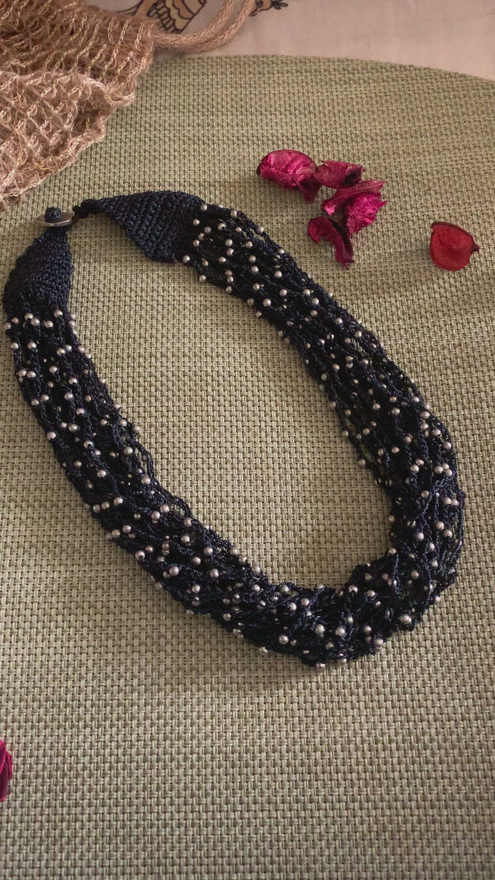 Classic Black and Silver Necklace