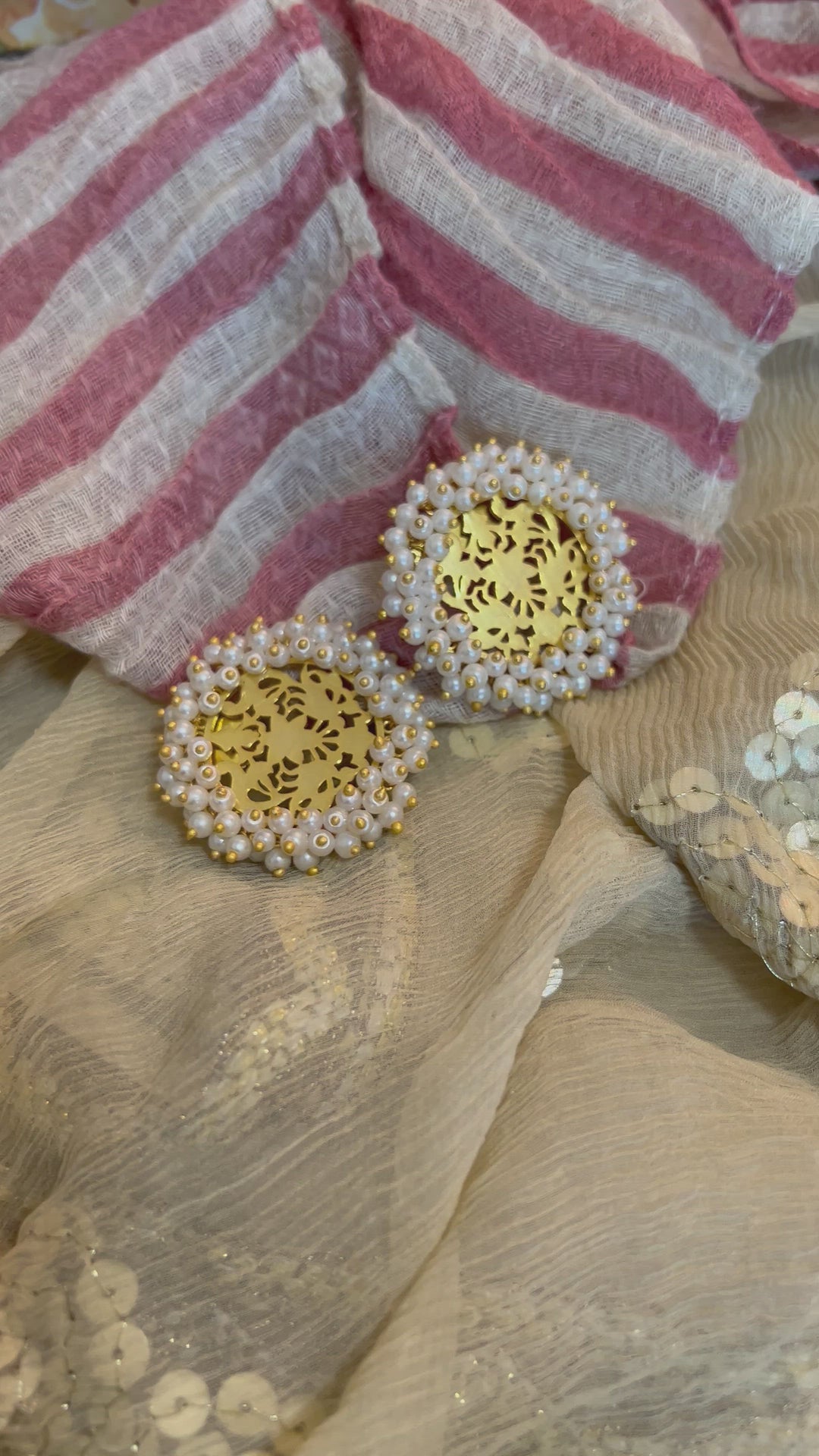 Classy Pearl Cluster Studs