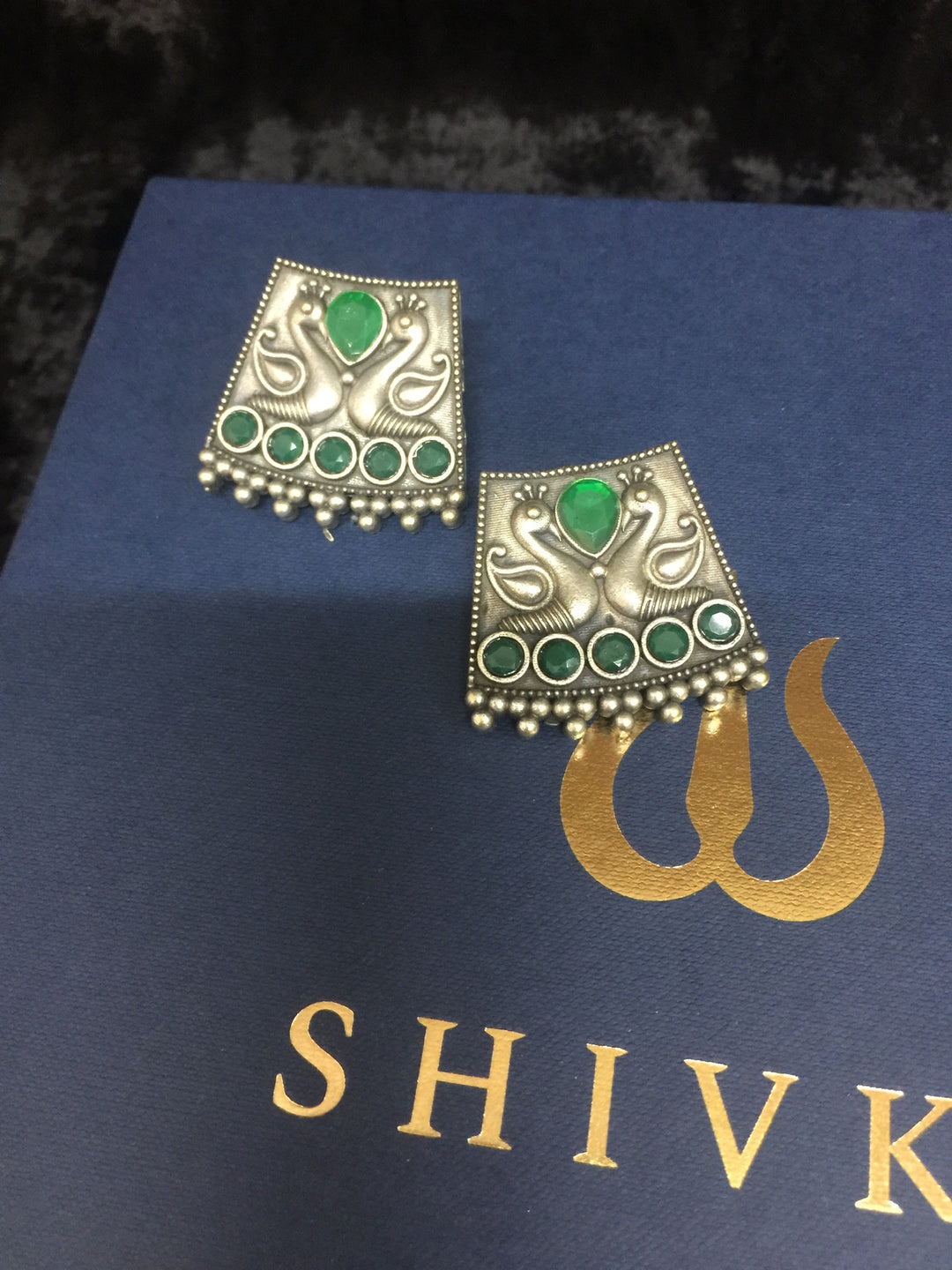 Antique Twin Peacock Earrings