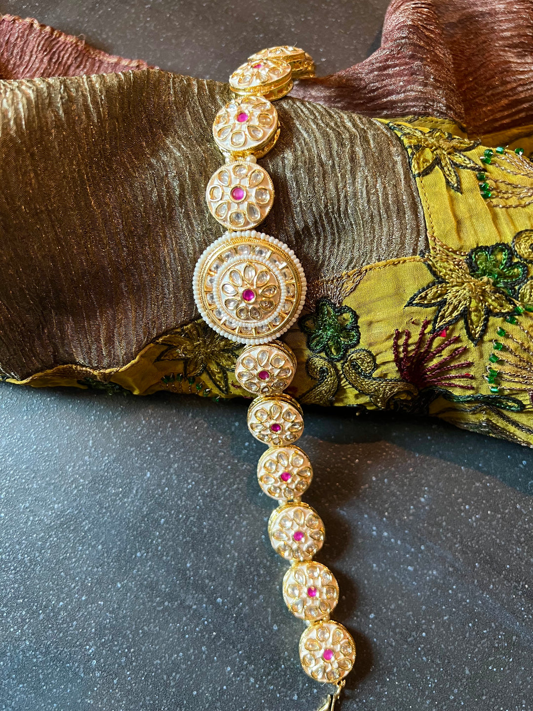 SHIVKA Premium Quality Kundan Mathapatti