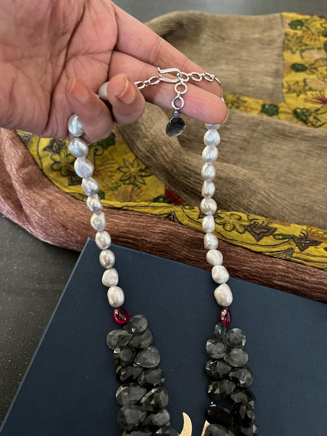 Moss Rutile Pure 925 Silver Necklace - SHIVKA