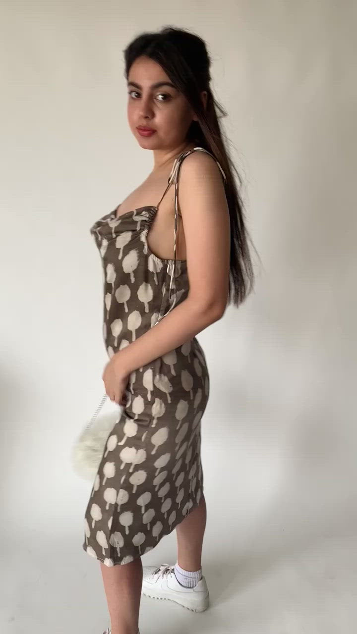 String Tie Long Dress