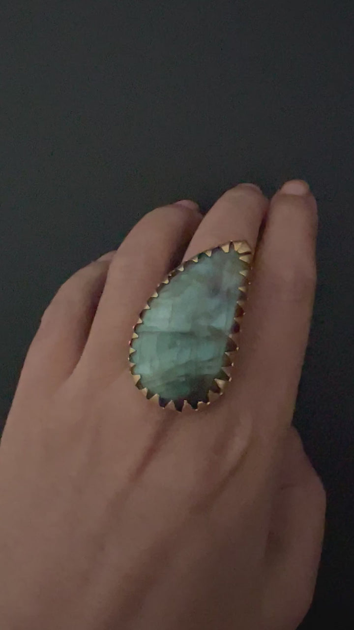 Natural Labradorite Ring