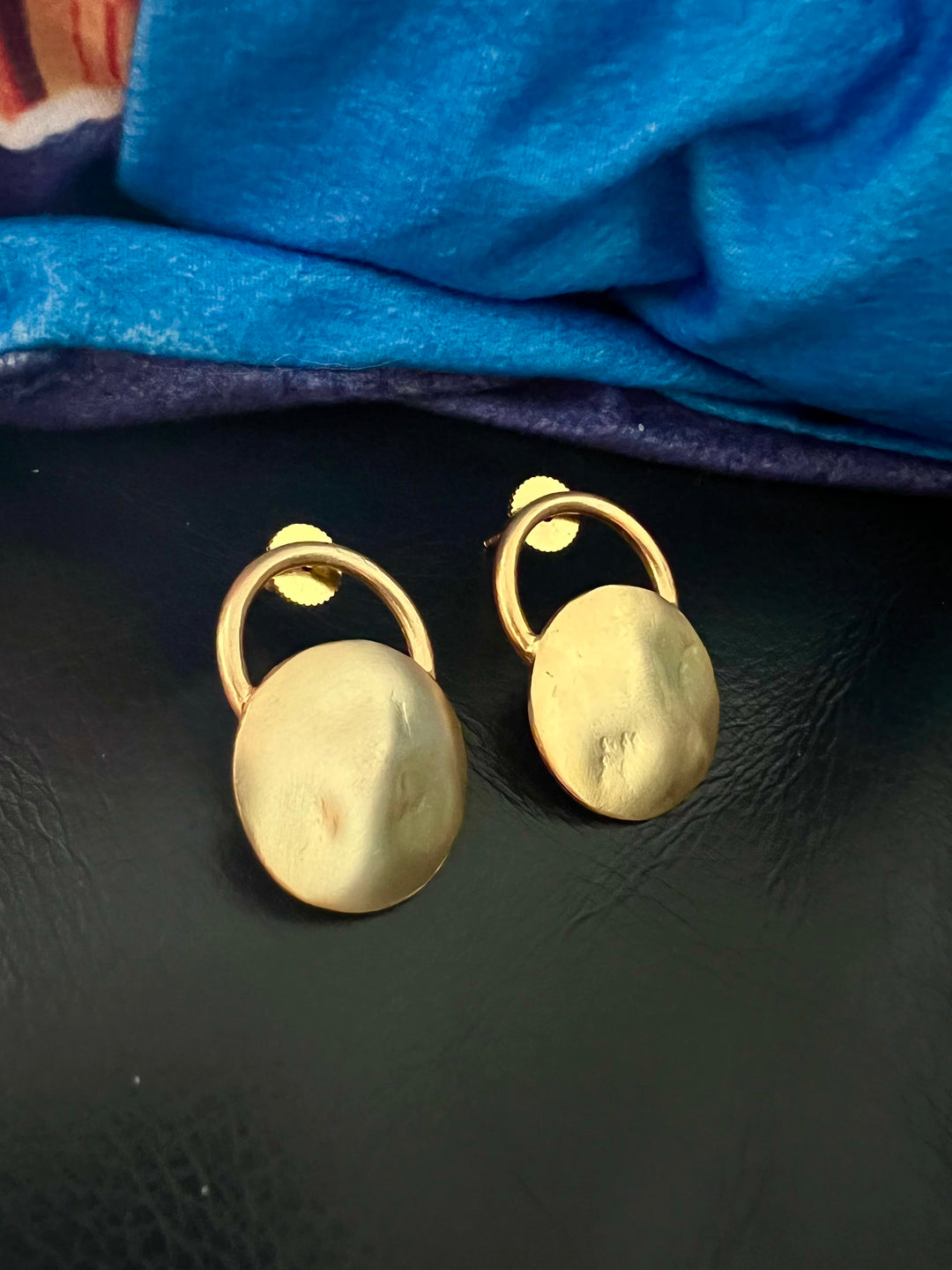 Gold Plated Brass Stud Earrings