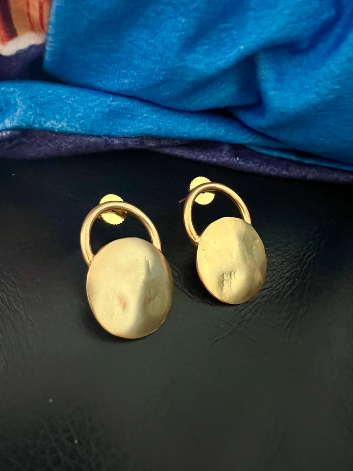 Gold Plated Brass Stud Earrings
