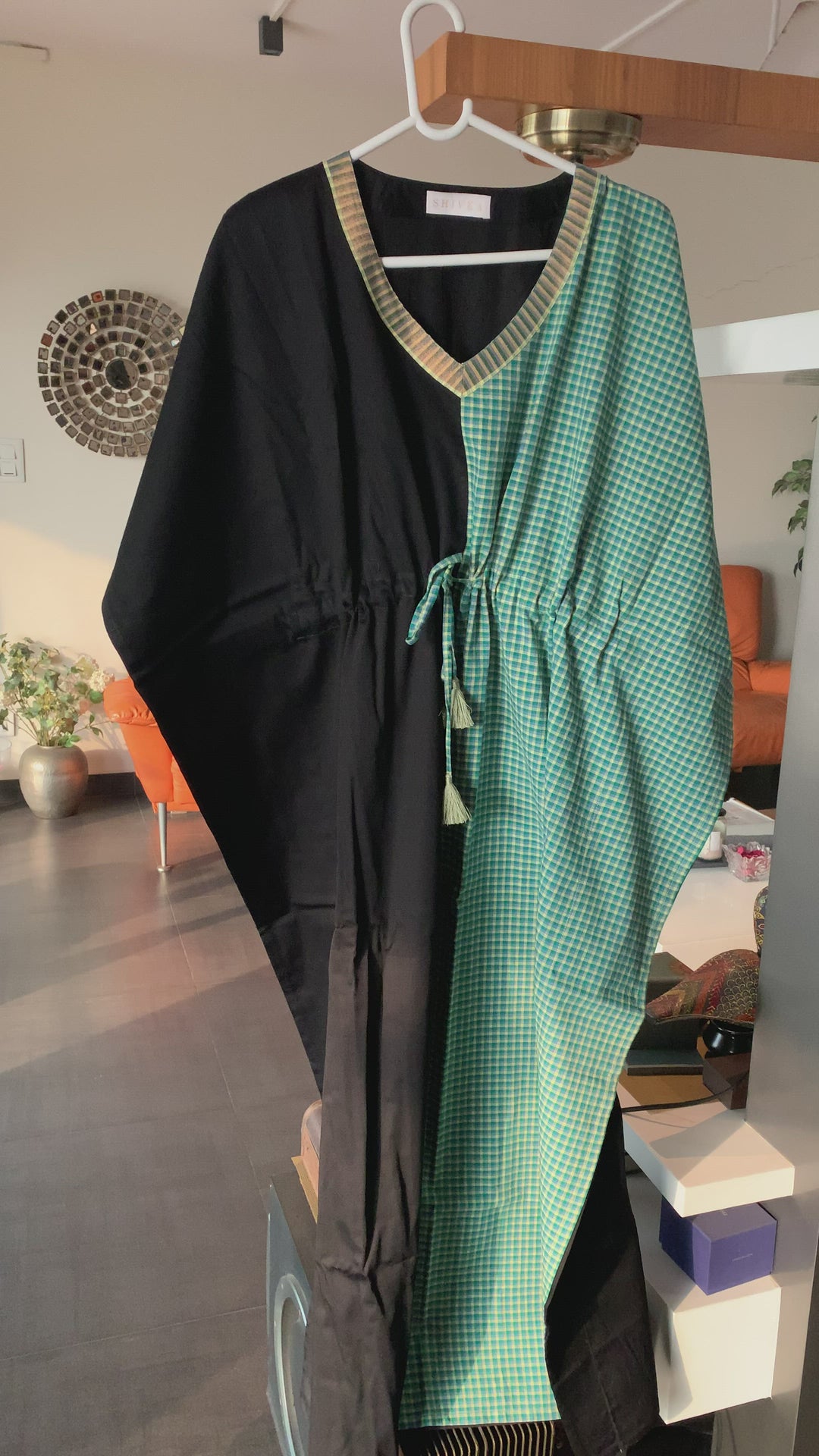 Designer Half and Half Cotton Kaftan