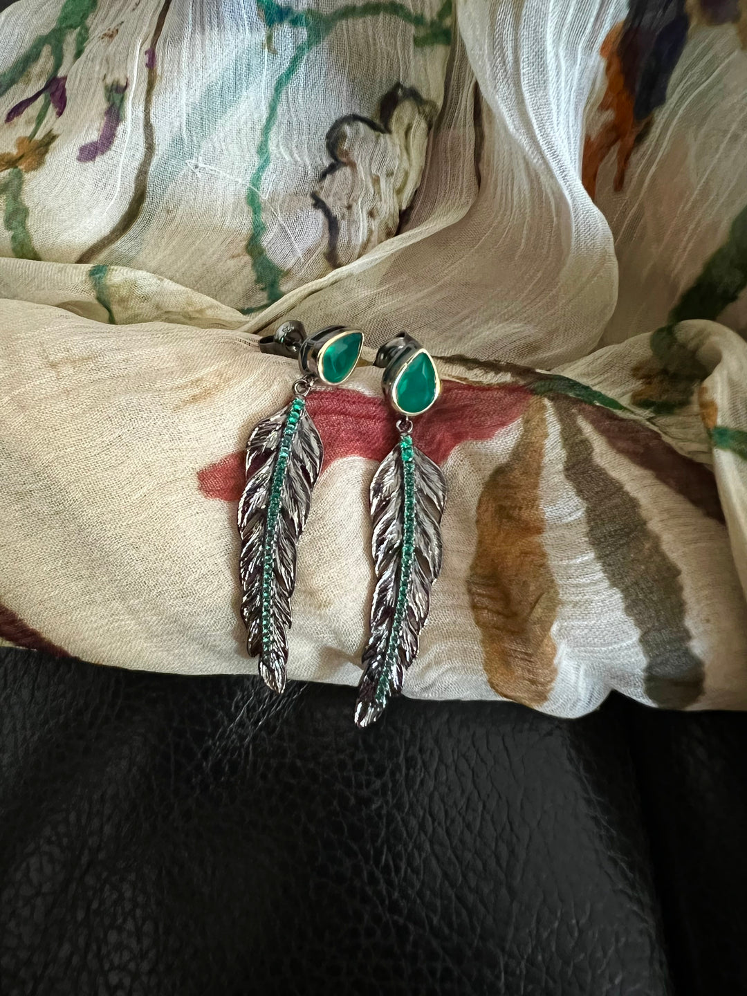 Minimalist 925 Silver Agate Leaf Earrings