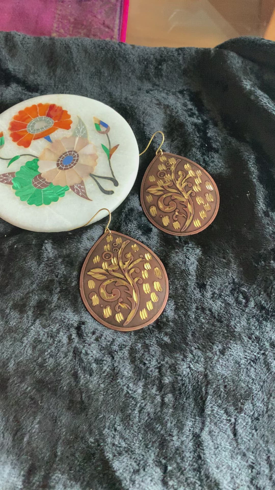 Antique Carved Earrings