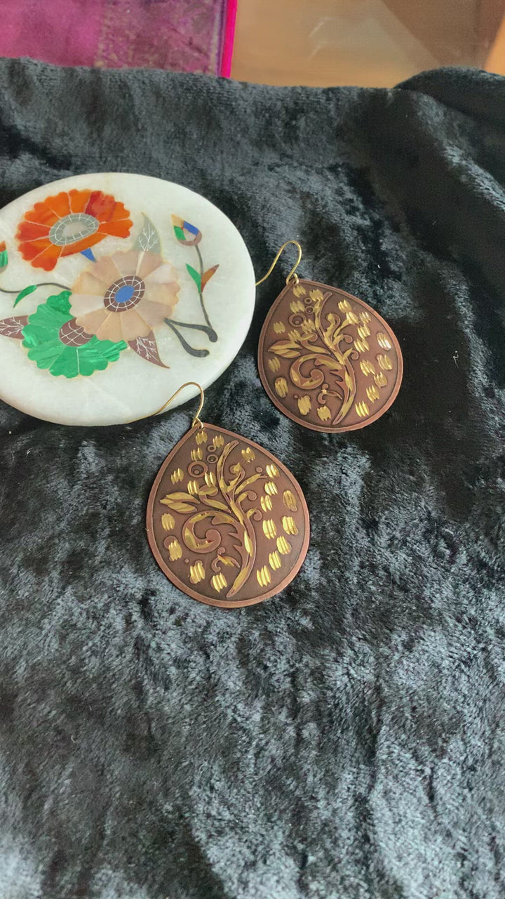 Antique Carved Earrings