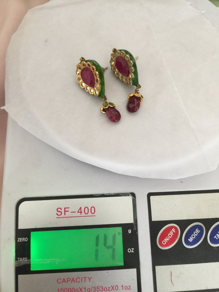 Vintage Kundan Necklace with Statement Earrings