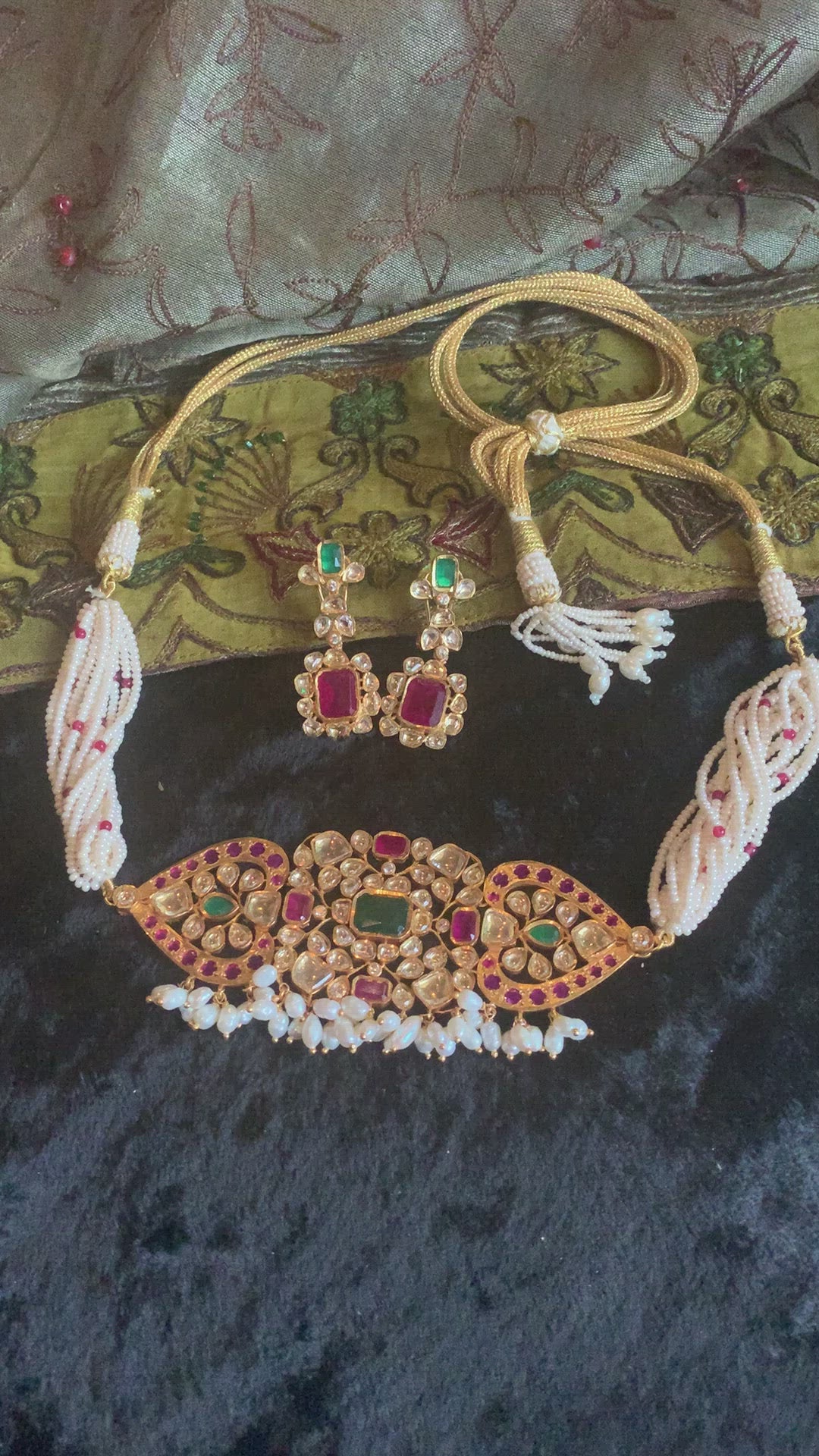 Royal Jadau Choker with Earrings