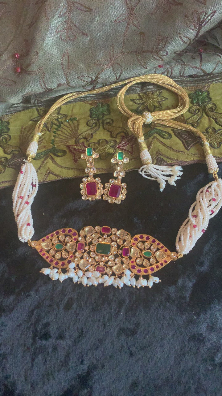Royal Jadau Choker with Earrings