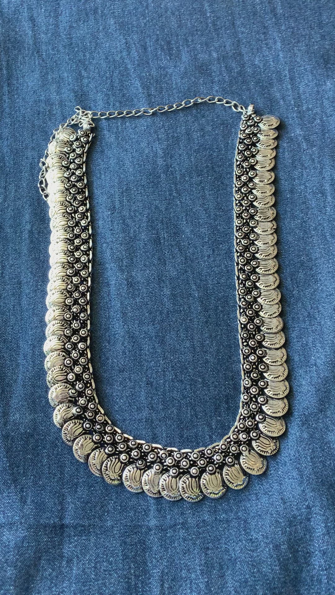 Lotus Coin Long Necklace