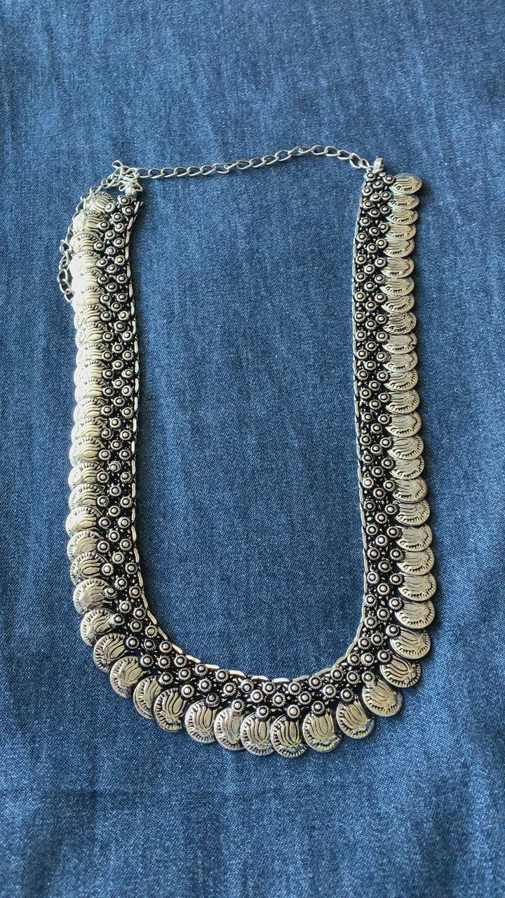 Lotus Coin Long Necklace