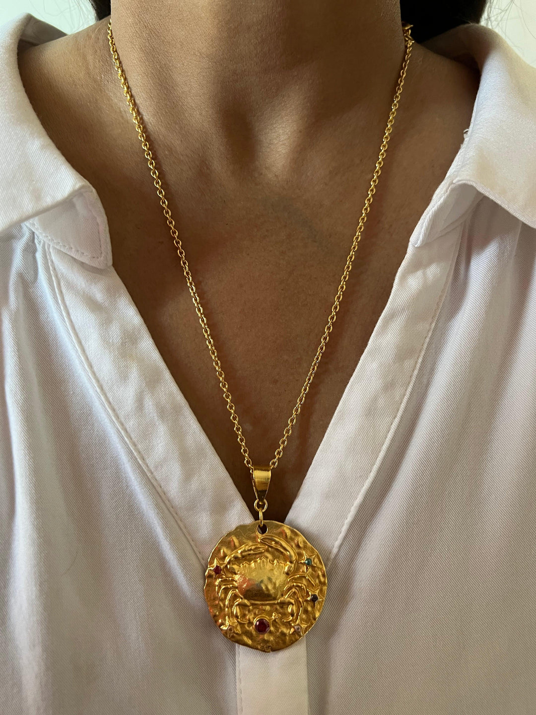 Statement Cancer Pendant Necklace - SHIVKA