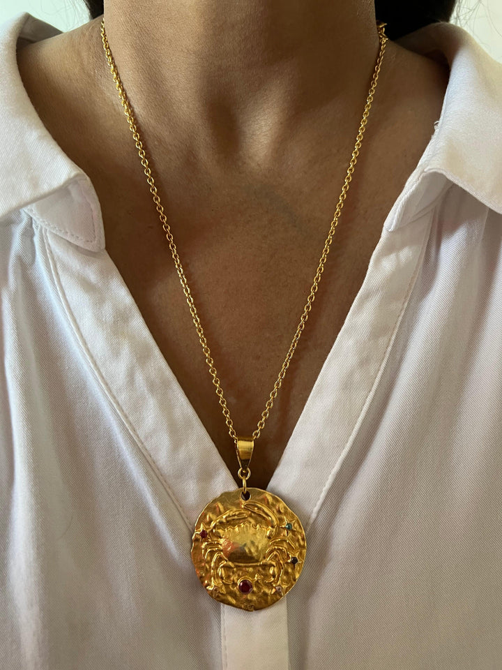 Statement Cancer Pendant Necklace - SHIVKA