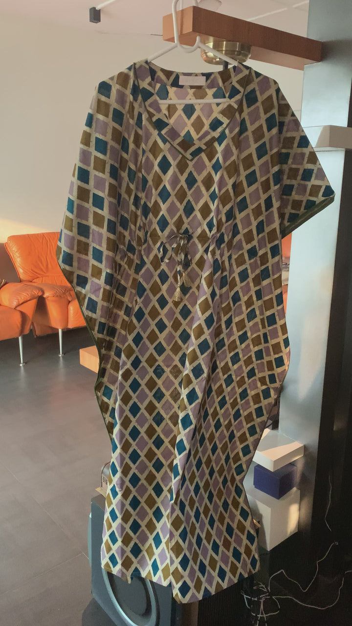 Geometric Cotton Kaftan