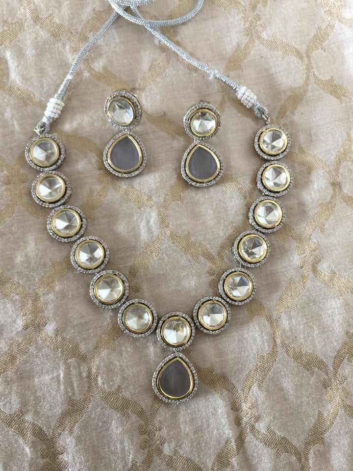 Victorian Kundan Necklace with Earrings