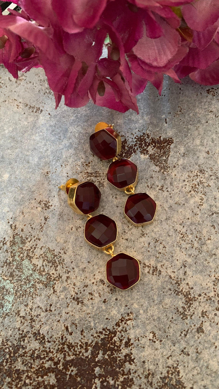 Hexagon Earrings - SHIVKA