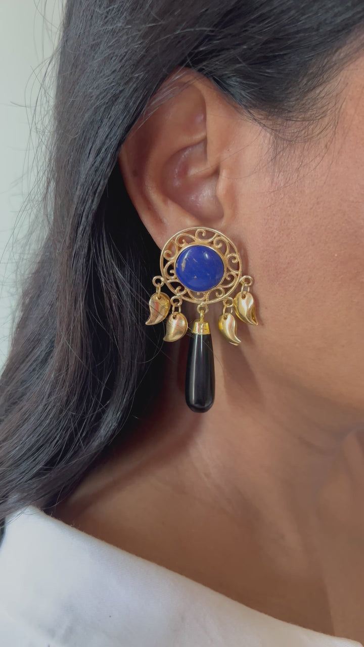 Statement Lapis Lazuli Earrings
