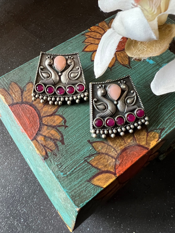 Antique Twin Peacock Earrings
