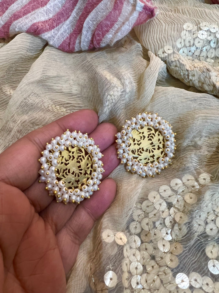 Classy Pearl Cluster Studs
