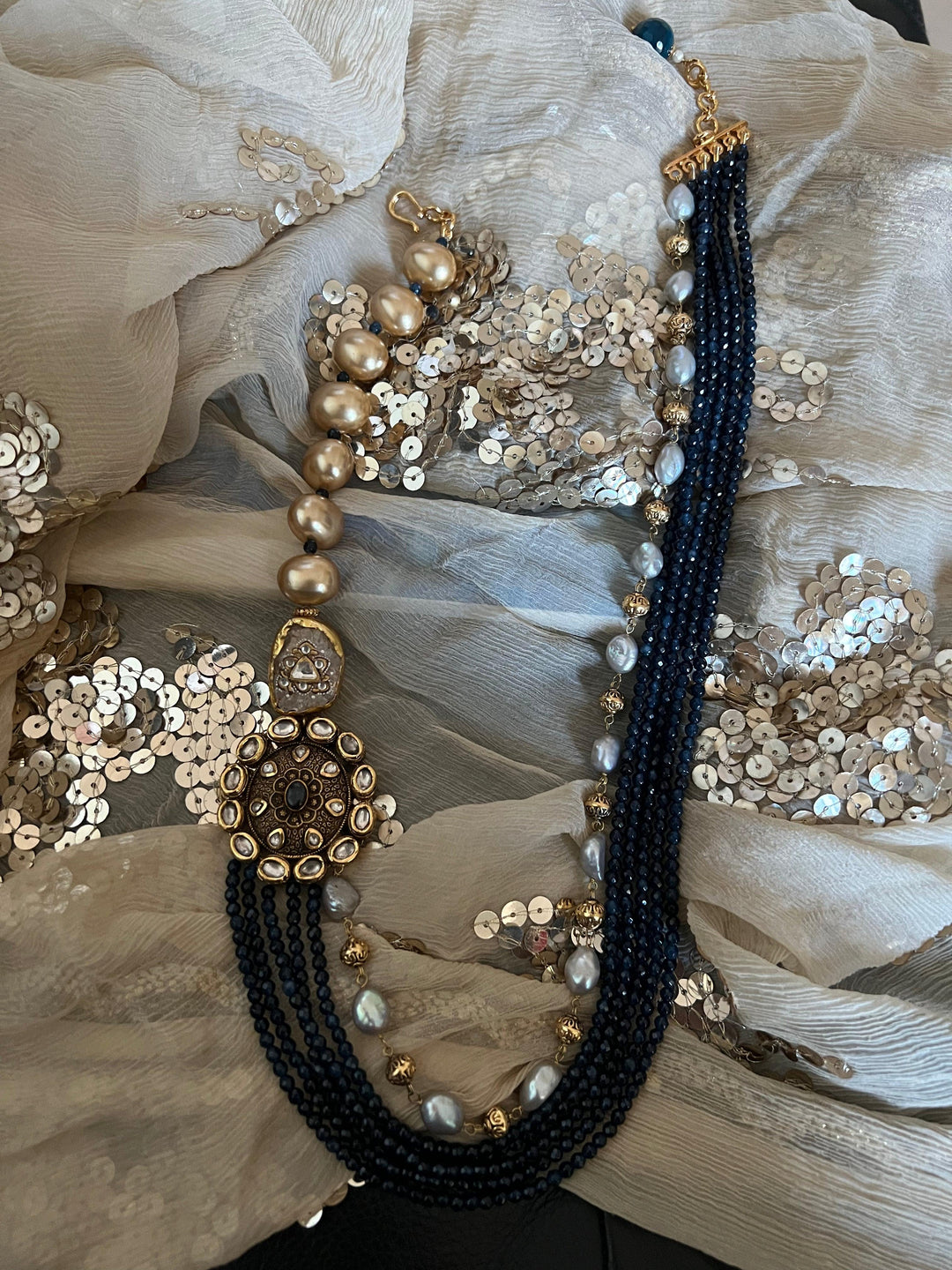 Premium Jade and Pearls Necklace - SHIVKA