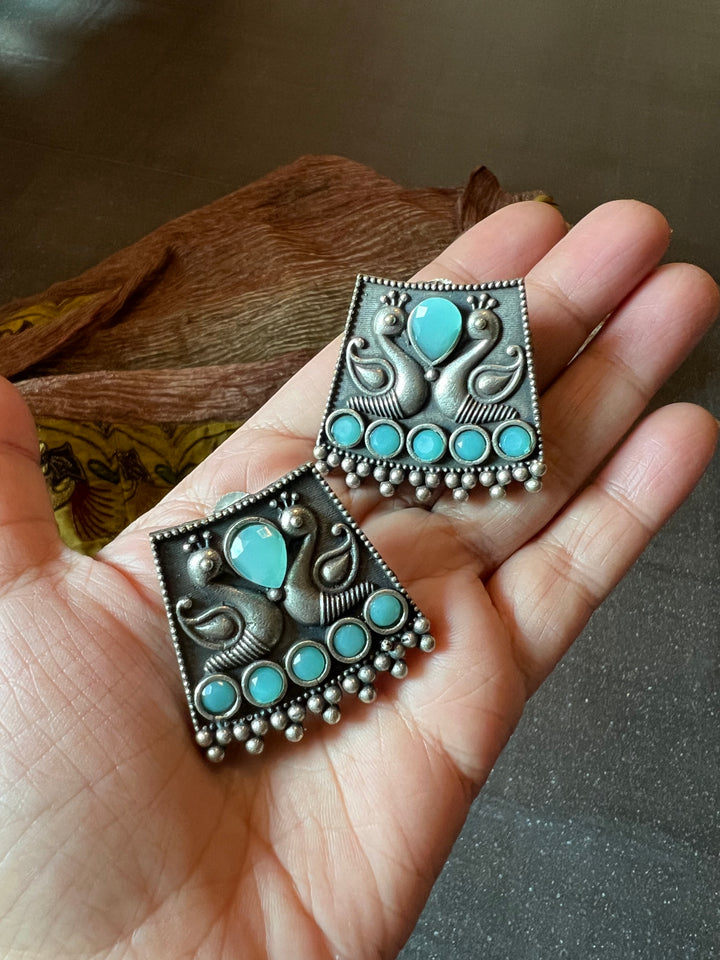 Antique Twin Peacock Earrings