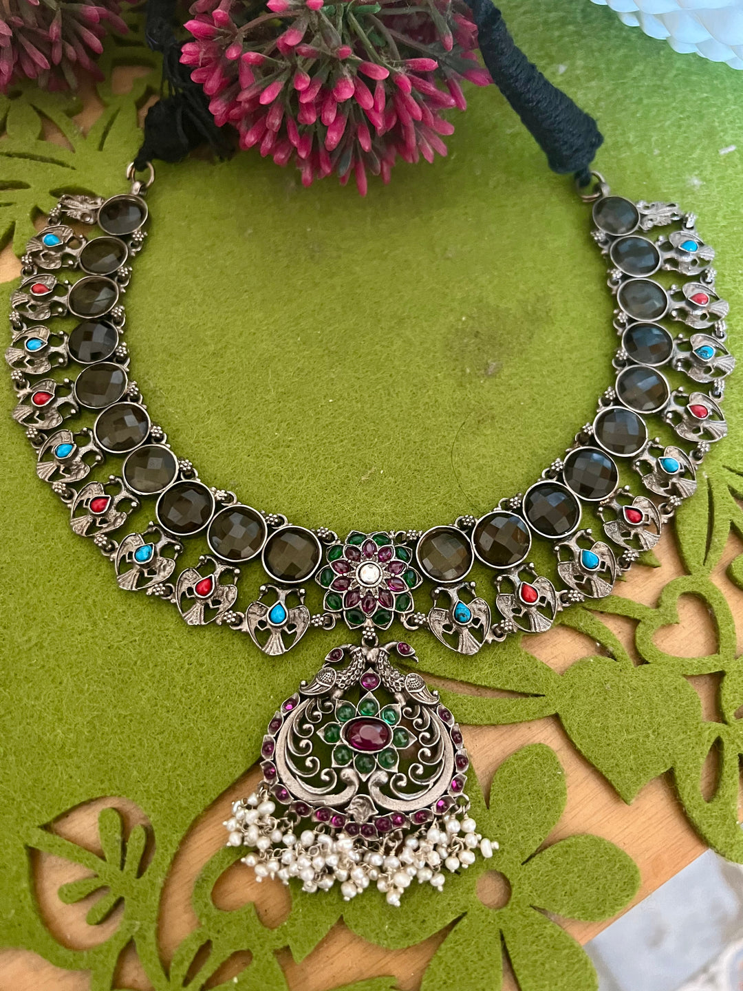 Smoky Quartz Pure 925 Silver Necklace