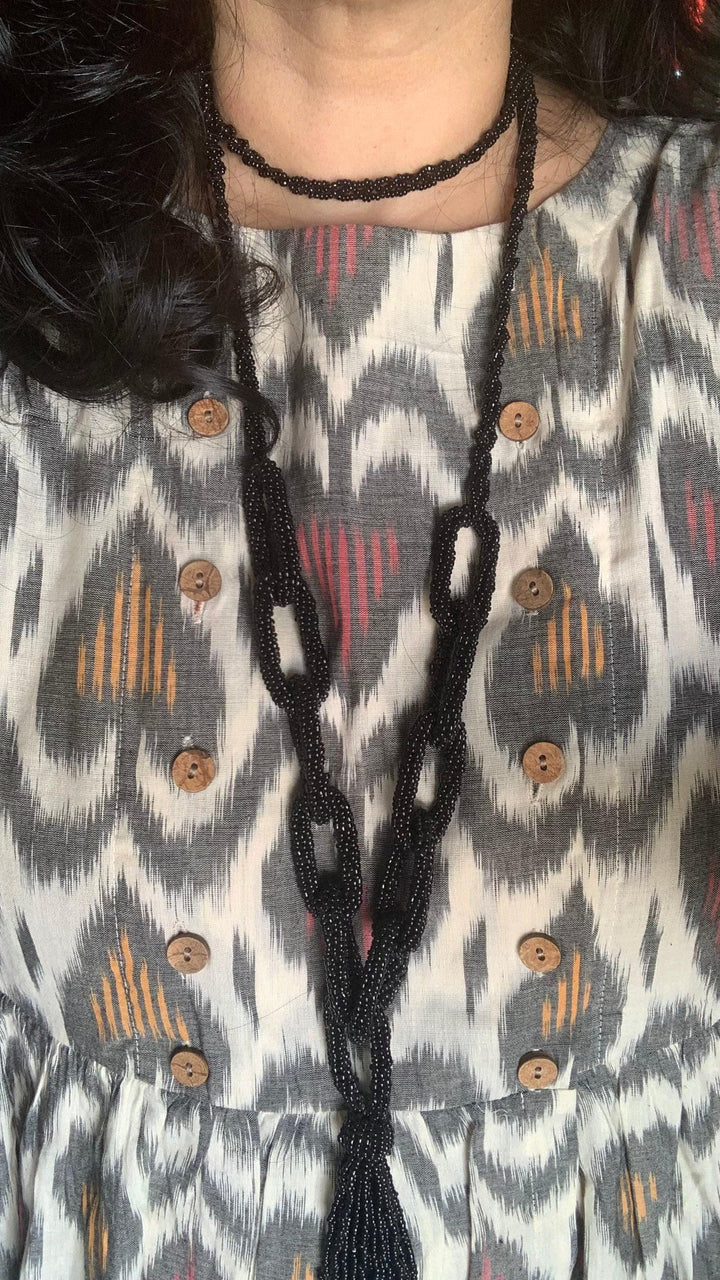 Statement Double Layered Beaded Necklace - SHIVKA