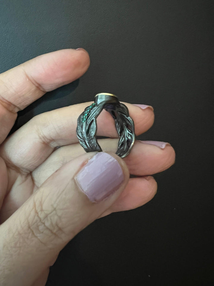 Vintage Pure 925 Silver Amethyst  Ring - SHIVKA