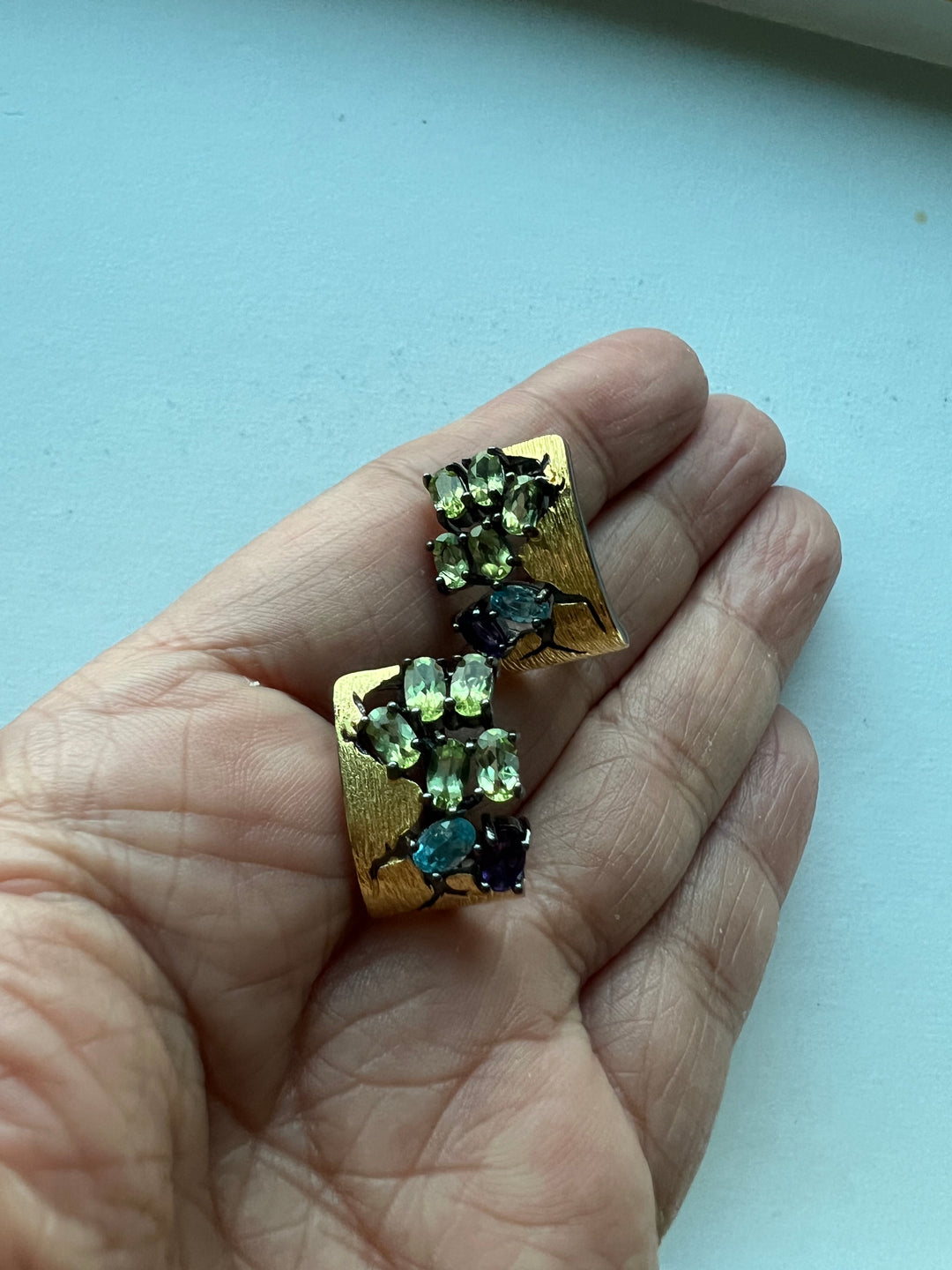 Multi Gemstone Pure 925 Silver Baalis