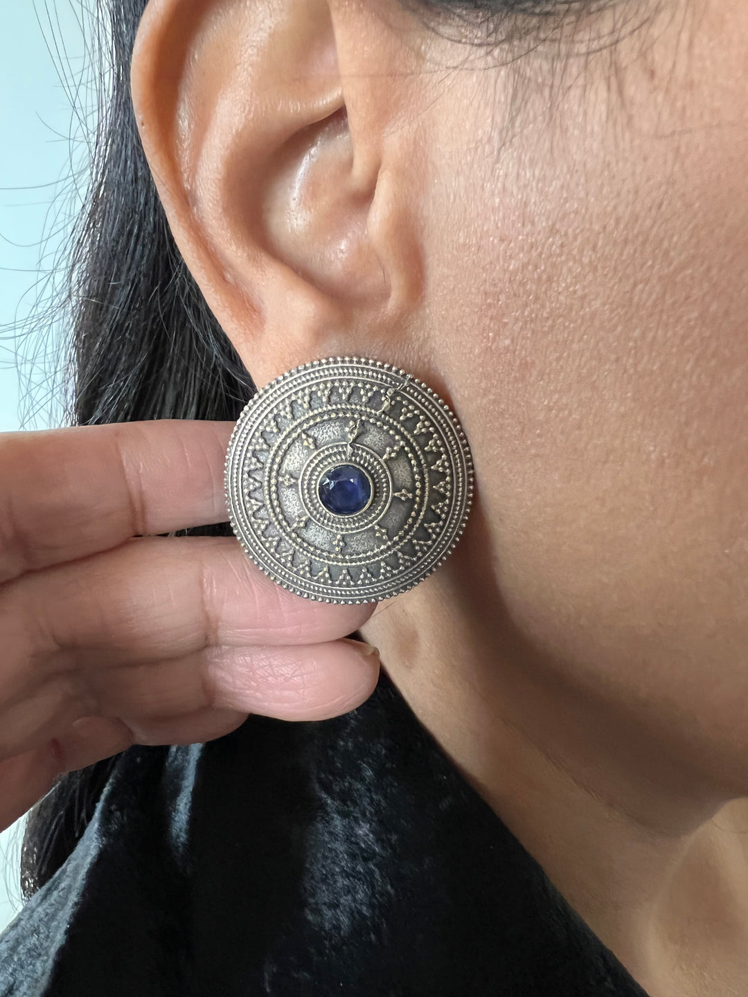 Antique Blue Stone Studs