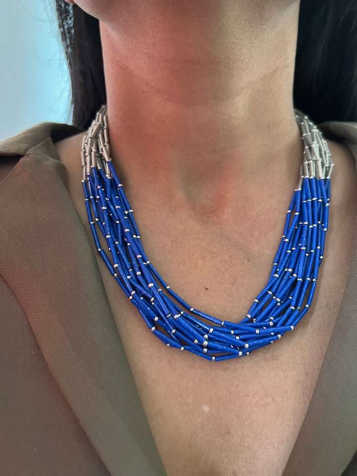 Beaded Necklace with Studs