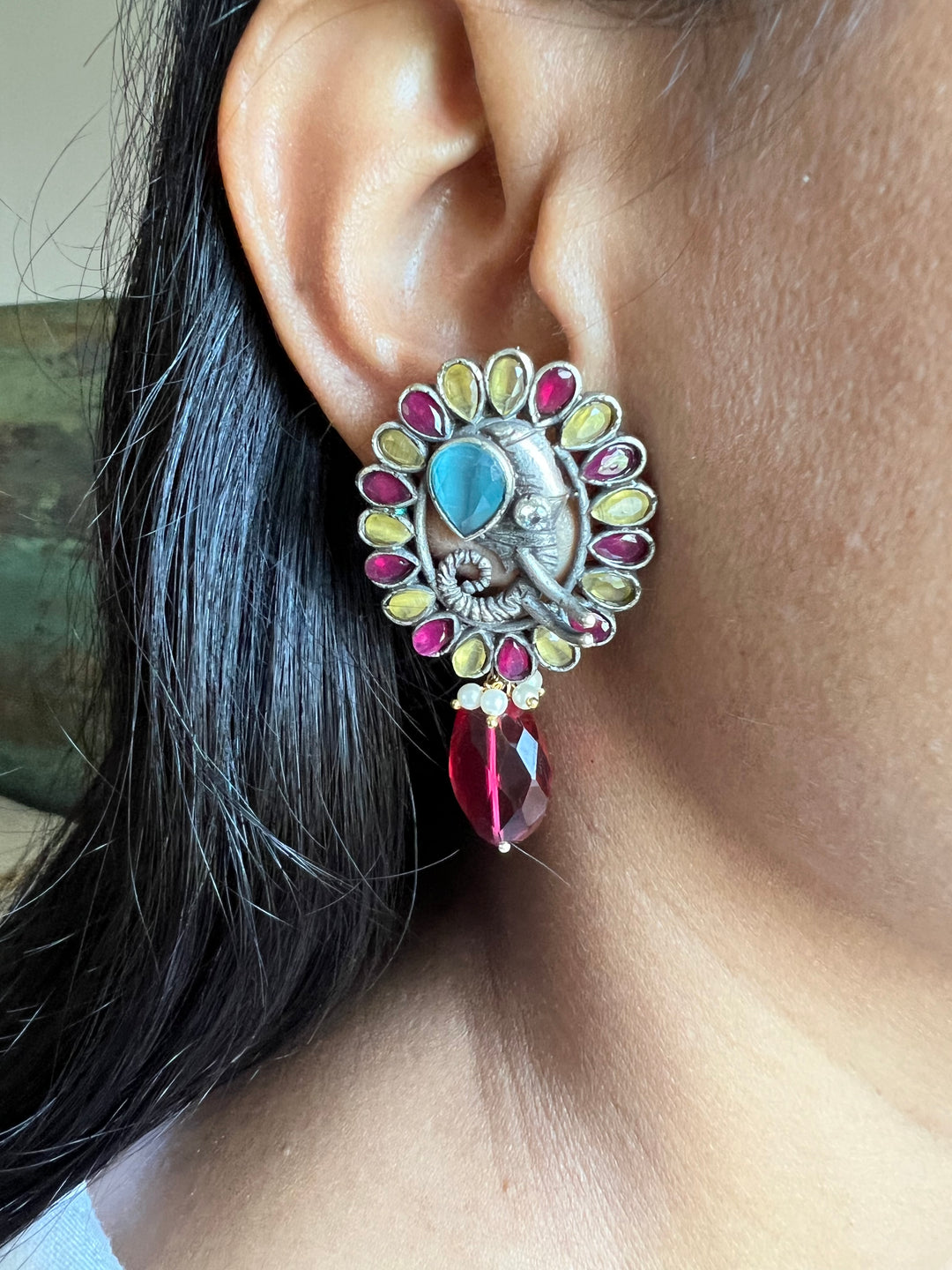 Scintillating Gemstones Earrings