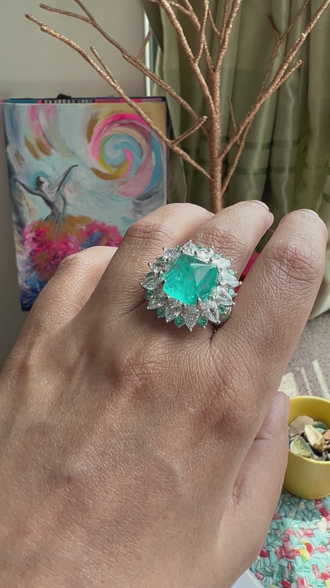 Designer Pure Silver Cubic Zirconia Ring