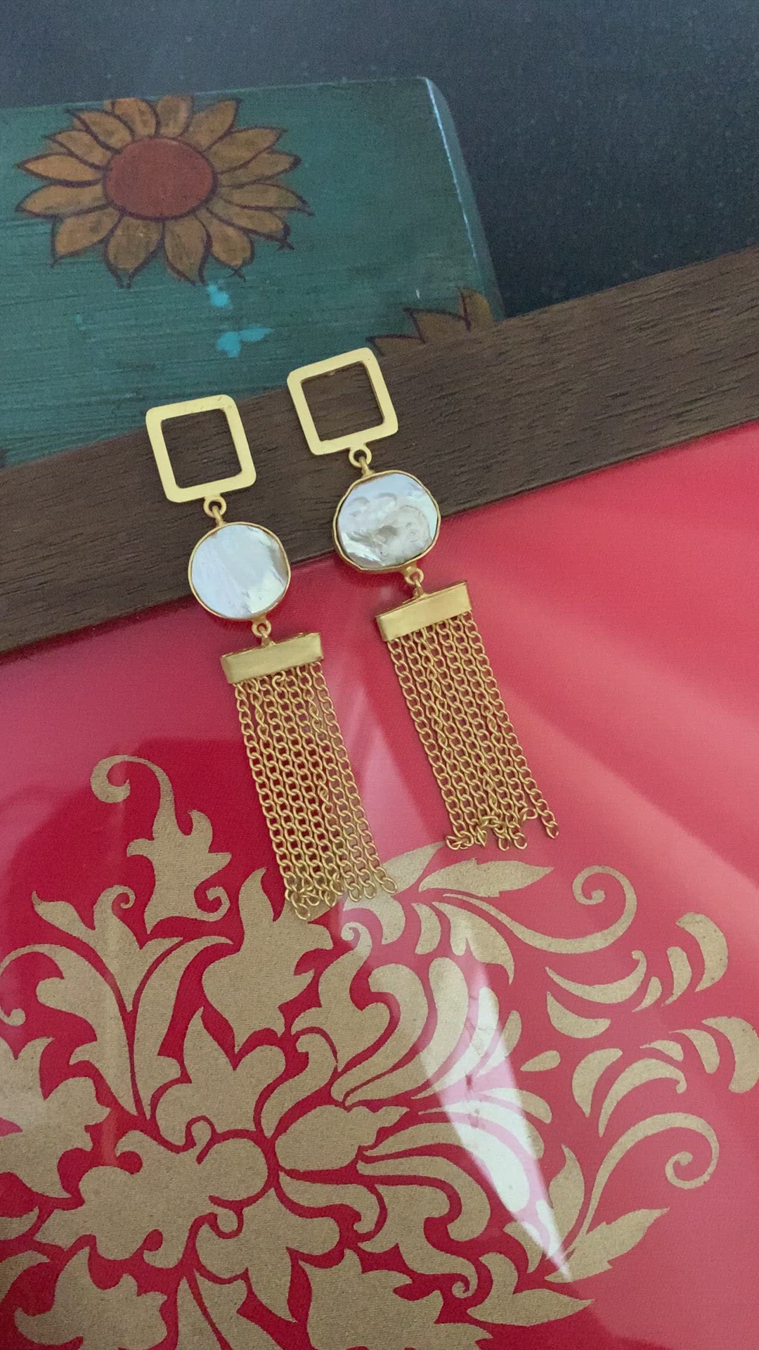 Baroque Pearls Tasseled Earrings