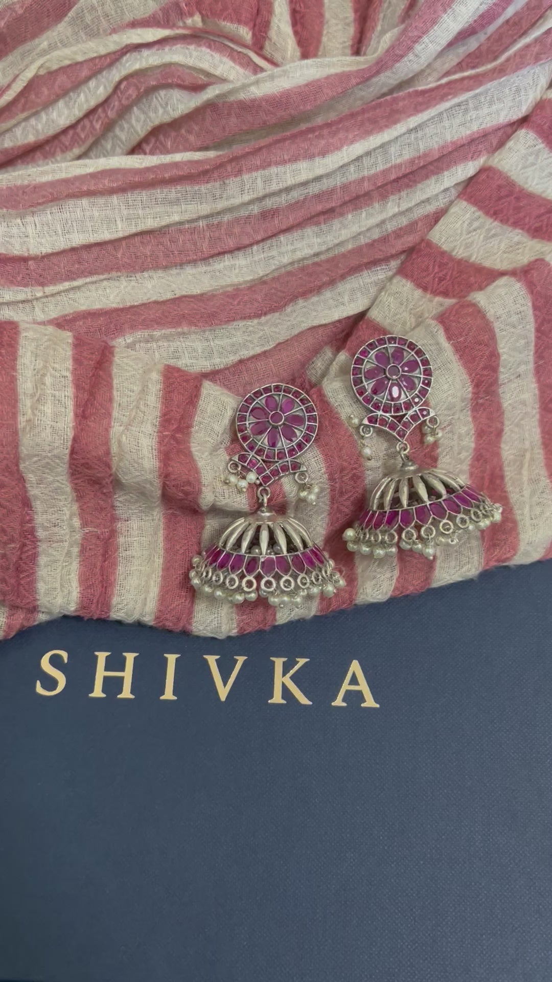 Gorgeous Silver Tone Jhumkas
