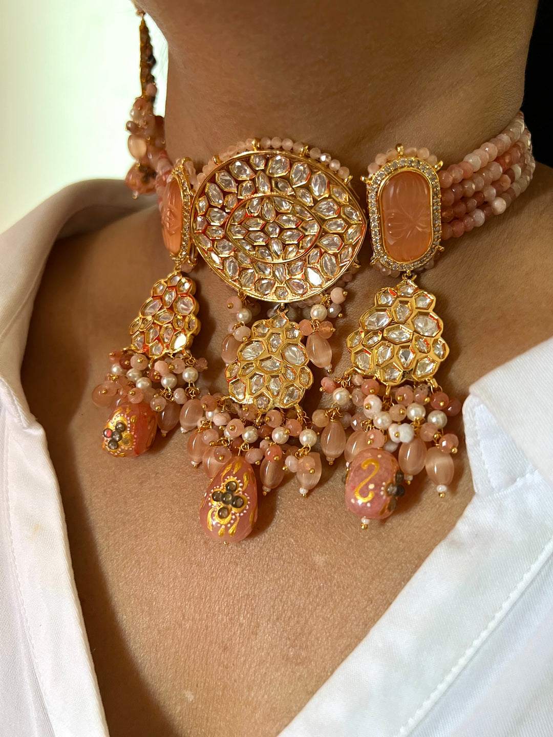 High Quality Kundan Choker with Statement Earrings